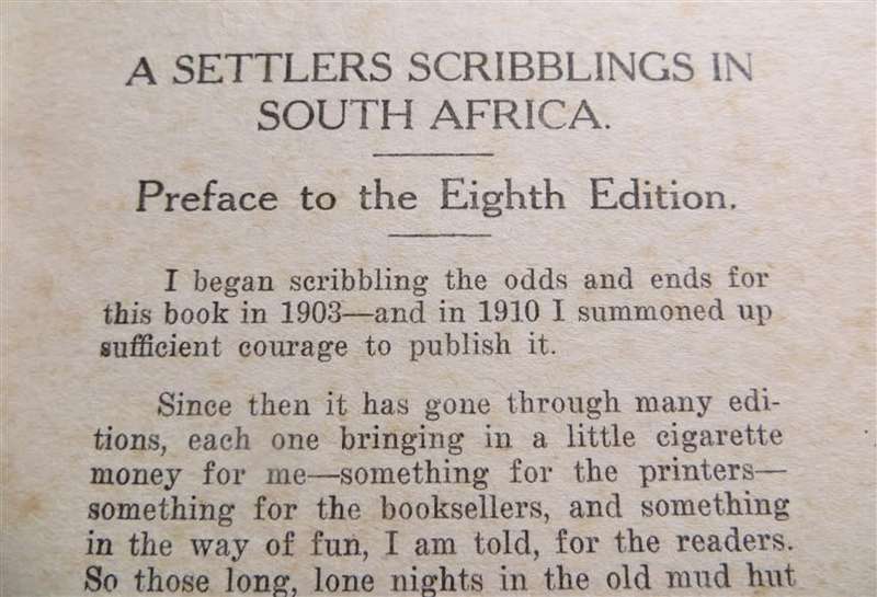 1925 A Settler`s Scribblings in South Africa - Leonard Fleming