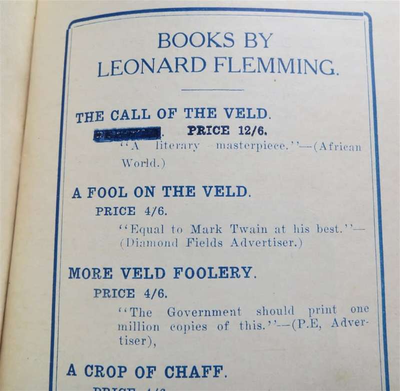 1925 A Settler`s Scribblings in South Africa - Leonard Fleming