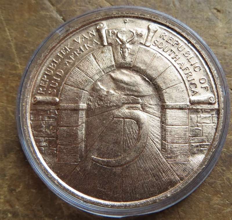 1966 Republic Commemorative Medallion - 5 years - Johannesburg