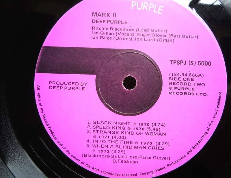 Vintage LP Deep Purple - Mark I & Mark II double LP - VG/VG+