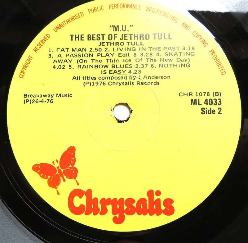 Vintage LP Jethro Tull - M.U - VG/VG+