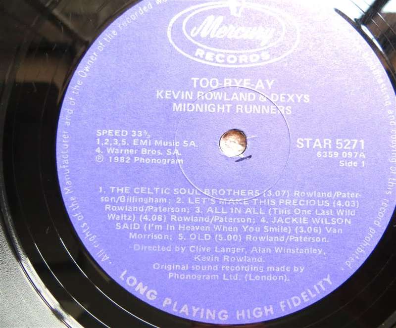 Vintage LP Kevin Rowland & Dexys Midnight Runners - see pics scratches