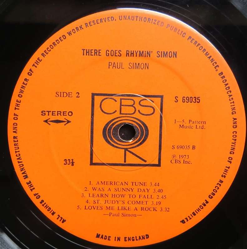 Vintage LP Paul Simon - There goes Rhymin Simon - see pics scratches