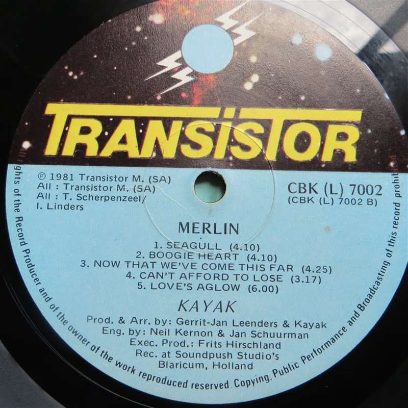 Vintage LP MERLIN - KAYAK VG+