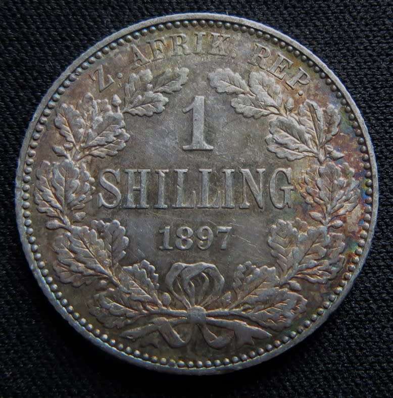ZAR 1897 1 SHILLING SILVER