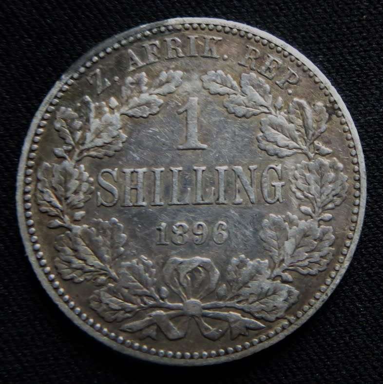 ZAR 1896 1 SHILLING SILVER