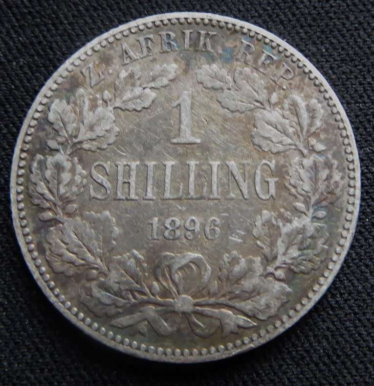 ZAR 1896 1 SHILLING SILVER