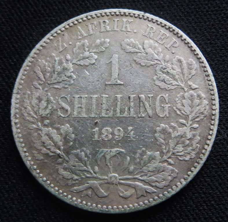 ZAR 1894 1 SHILLING SILVER