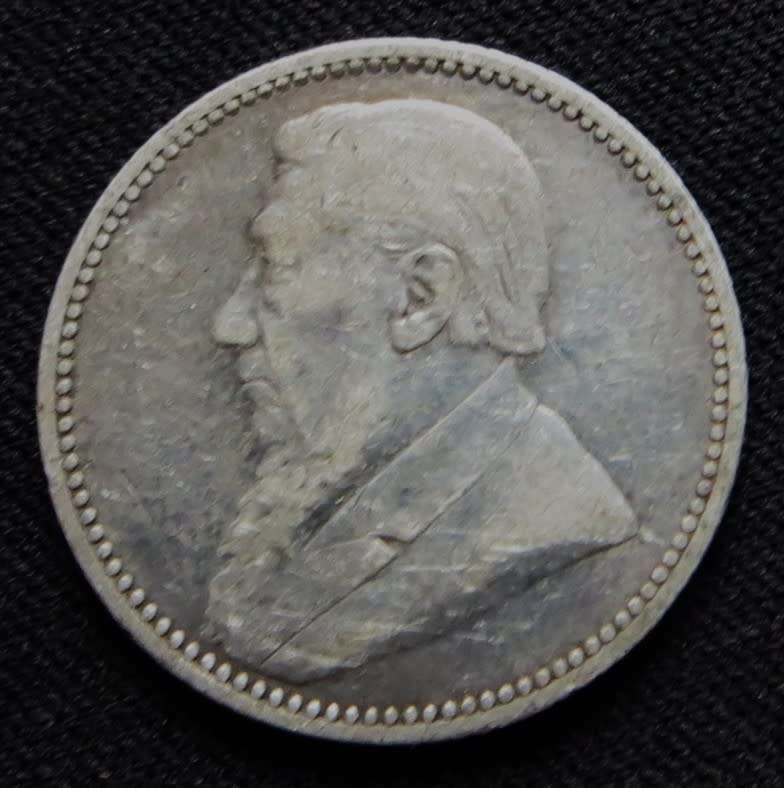 ZAR 1896 6d Sixpence SILVER