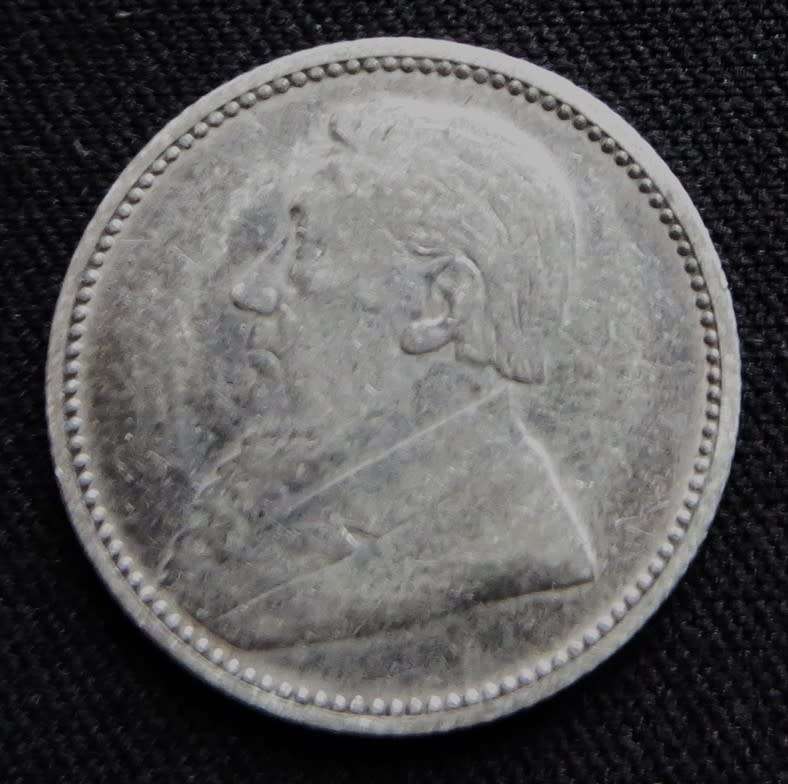 ZAR 1896 6d Sixpence SILVER