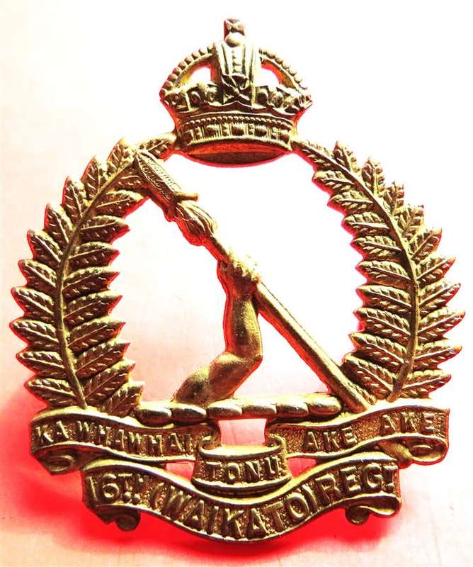 New Zealand 16th Waikato Regiment Cap Badge WW1 **Scarce**
