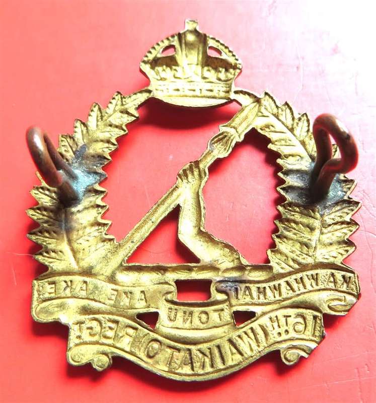 New Zealand 16th Waikato Regiment Cap Badge WW1 **Scarce**