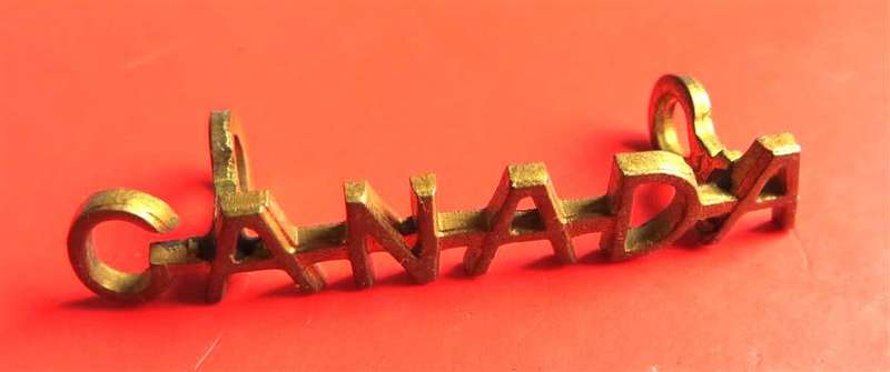 Canada Metal Shoulder title