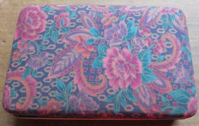 Vintage embroidered jewellery box