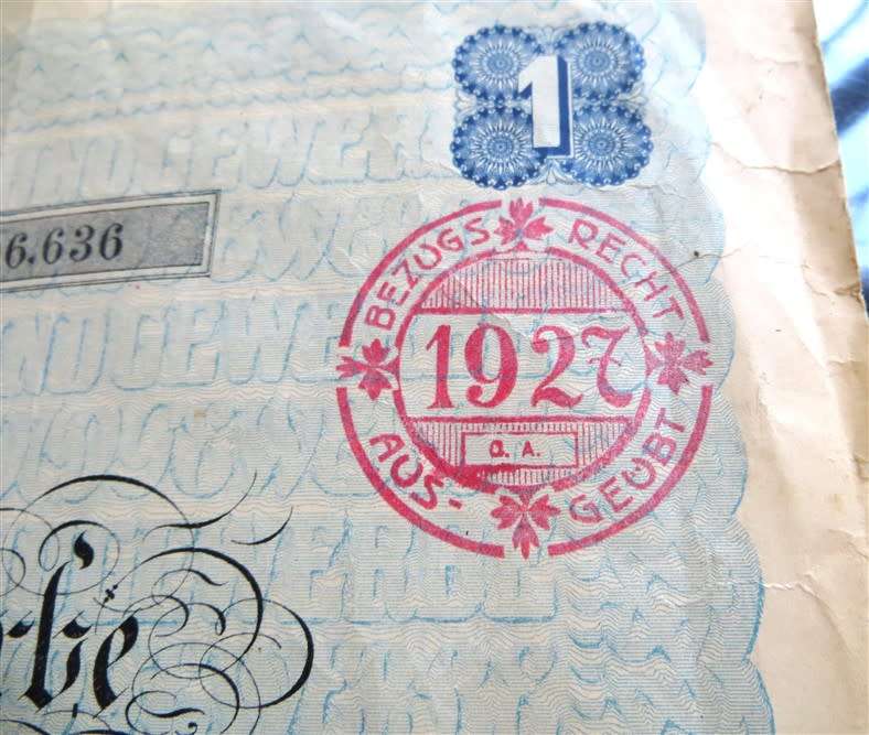 Austrian Share certificate  , 1927