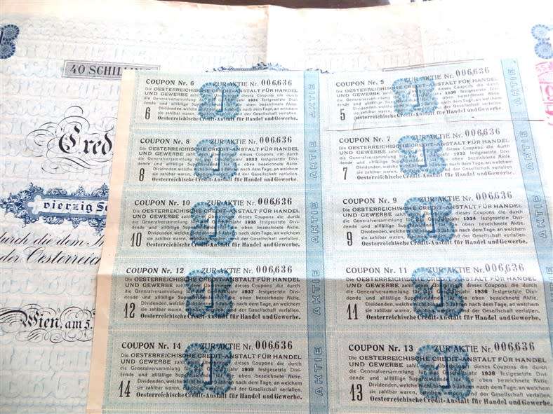 Austrian Share certificate  , 1927