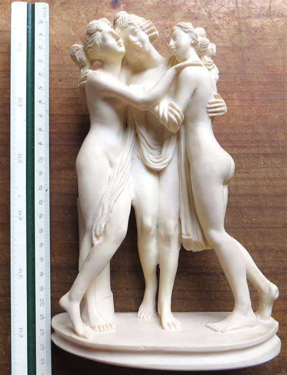 Vittoria Collection - The Three Graces Classic Greek Goddess Statuette Figure - Made in Italy