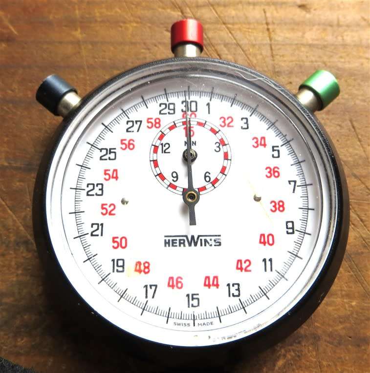 Vintage Swiss Made Herwins Stopwatch - working 100%