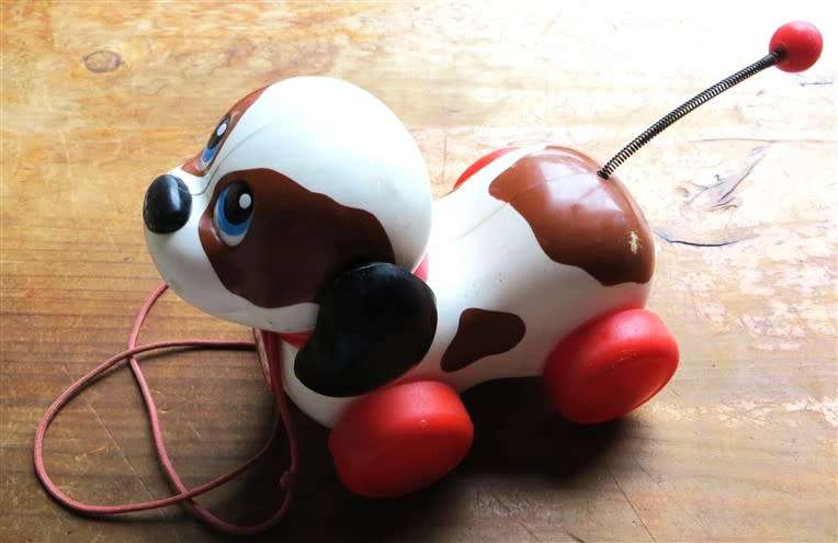 Fisher Price Vintage Walk the Dog Toy 1970`s