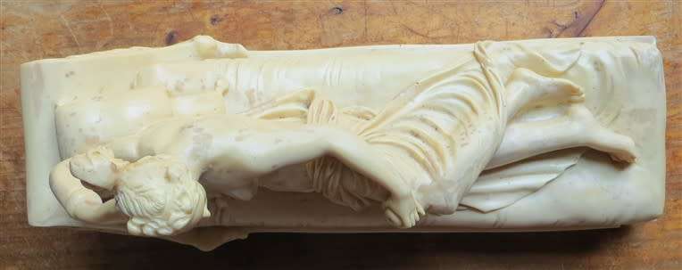 Lady on Day Bed Statuette - Chipped Corner - See Pics