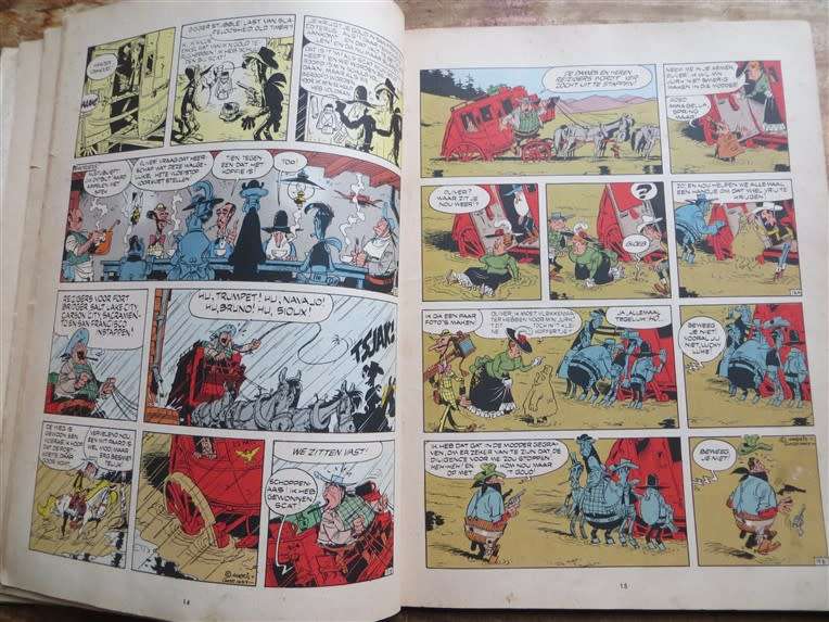 Lucky Luke - Morris & Goscinny 1971 - Postkoets - In Dutch