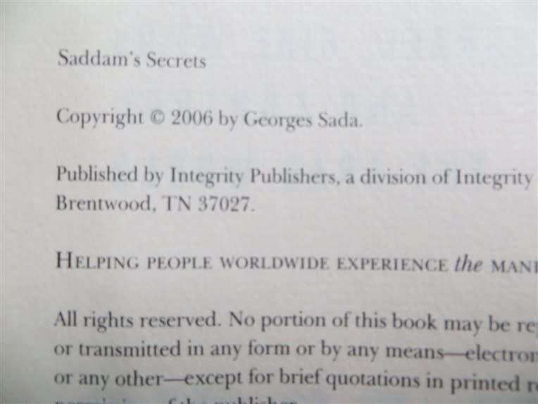 Saddam`s Secrets - Georges Sada Iraqi General