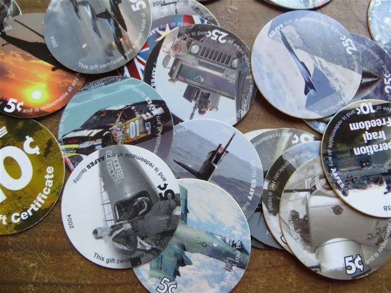 46 x Iraq War 2004 Gift Token Tazos - 1 Bid for the Lot