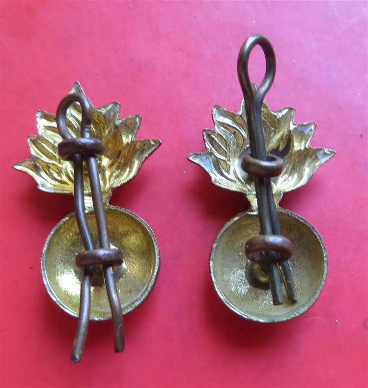 Pair Royal Army Fusiliers collar badges