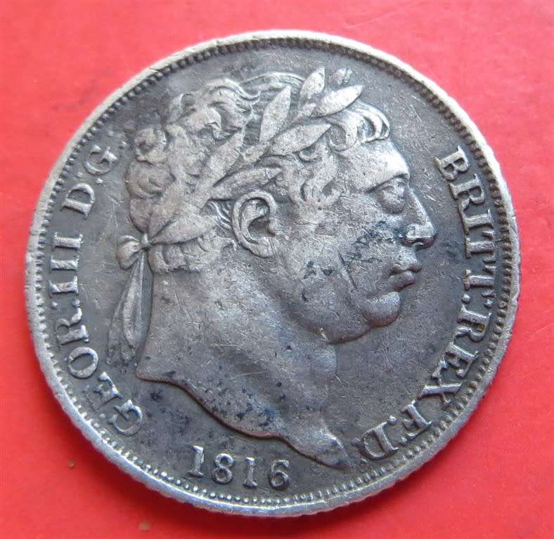 1816 GB George III Silver 6d - 189 Years Old Silver Coin