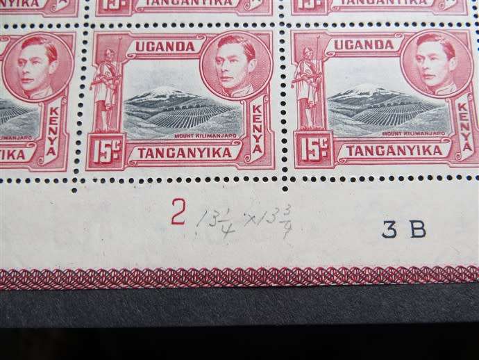 Uganda Tang Kenya 15c Mint Part Sheet / Block 13 1/4 x 13 3/4 High Value