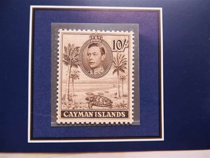 Cayman Islands 10 Shillings Stamp Unused