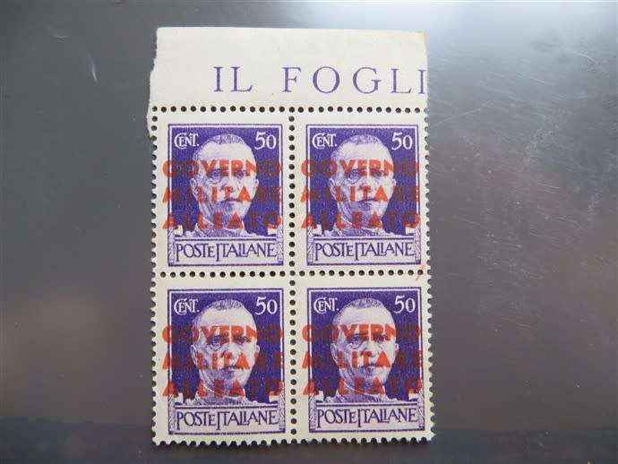 Italy 1944. Stamp of 1929 OP. Repubblica Sociale Italiana 50c Block of 4