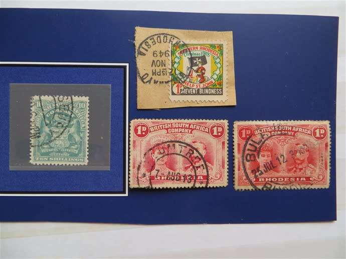 Rhodesia Stamp Lot - Ten Shillings /double heads / Cinderella