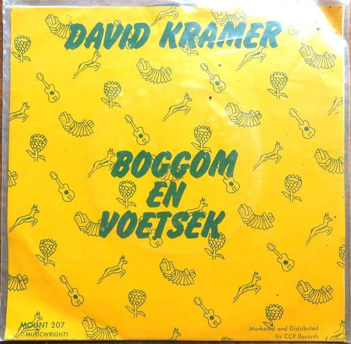 David Kramer Bogem & Voetsek 7 Single vinyl - Untested As Is