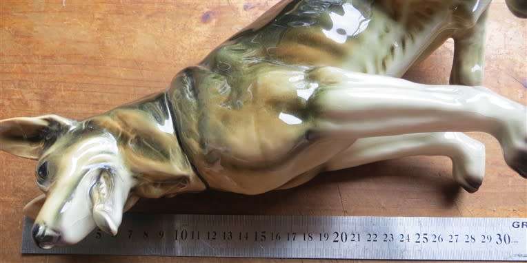 Vintage Ceramic German Shepherd Numbered #2302 - 280mm High