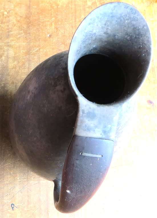 Old Metal Jug with wood handle - 240mm High