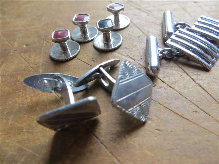2 x pairs pin badges + Cufflinks  - 1 Bid