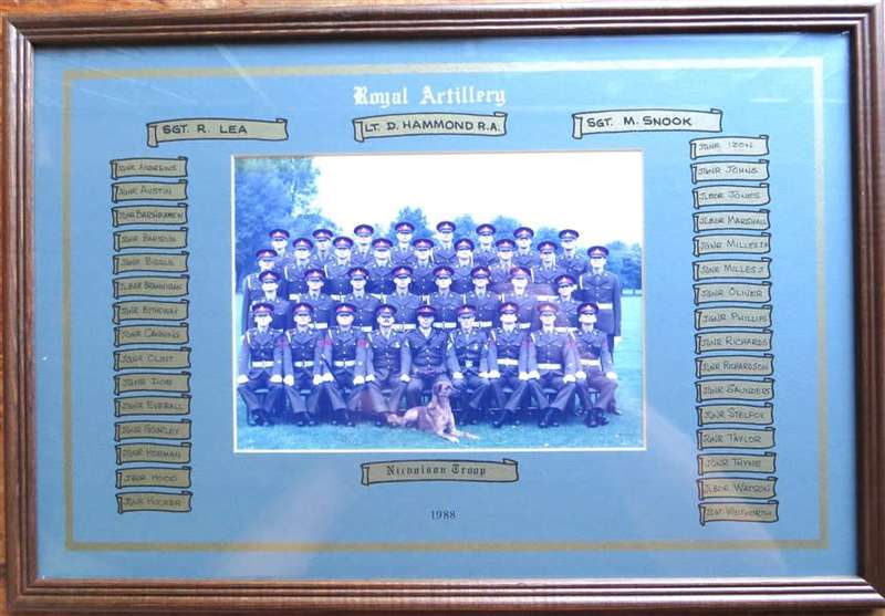 Royal Artillery NicholsonTroop Photo 1988  Framed & Glass