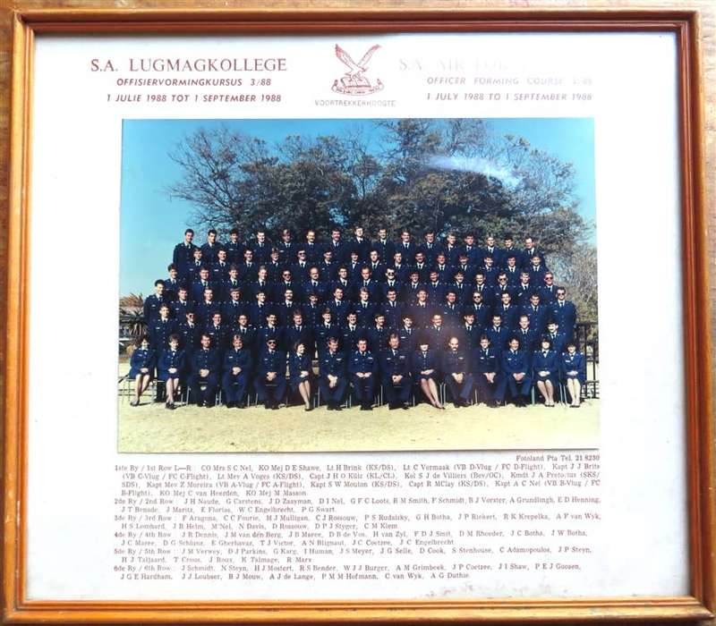 South African Air Force College  Officers Course 1988