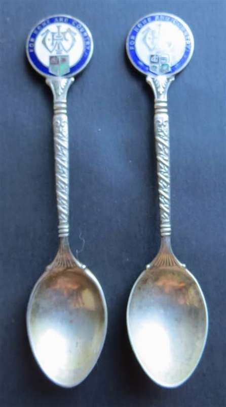 2 x WW2 Civil Defence Collectors Teaspoons - 1 Bid