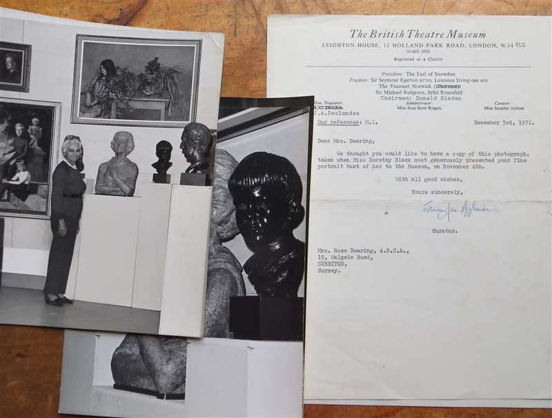 Cast of Small Lion/Gargoyle relief sculpture - Sculptor Rose Dearing - provenance docs copies availa