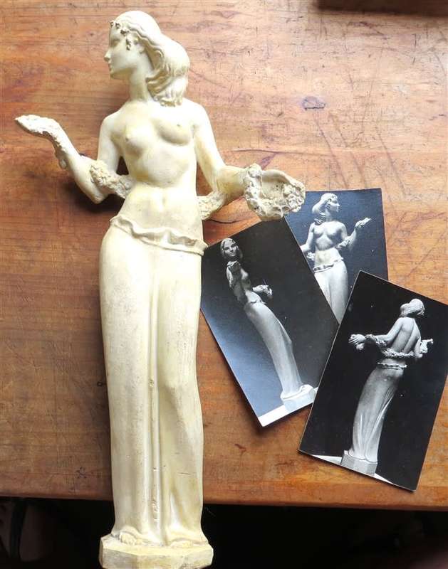 Goddess Sculpture 440mm high - Sculptor - Rose Dearing circa. 1968