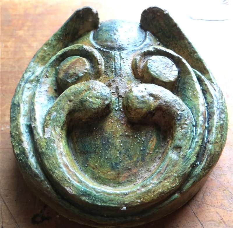 Cast of Small Lion/Gargoyle relief sculpture - Sculptor Rose Dearing - provenance docs copies availa