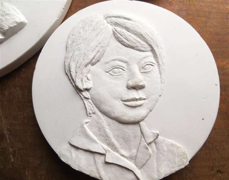 3 x Unfinished relief sculptures - Sculptor Rose Dearing - 1 bid for all