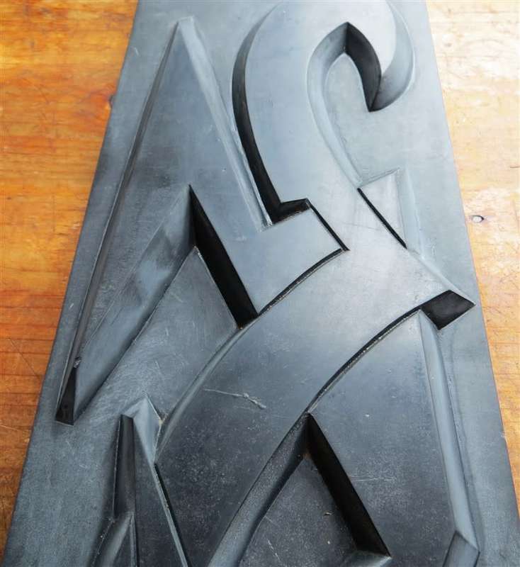 Large Relief Sculpture Set - 5 x Large Black Stone Numbered & Signed - 150mm x 460mm each Stone