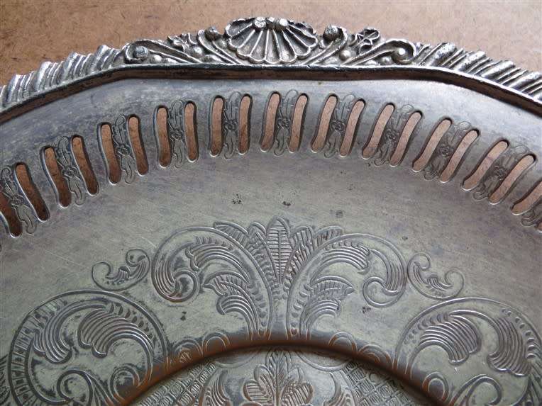 Old English - Numbered Ornate Silver Plated Plate