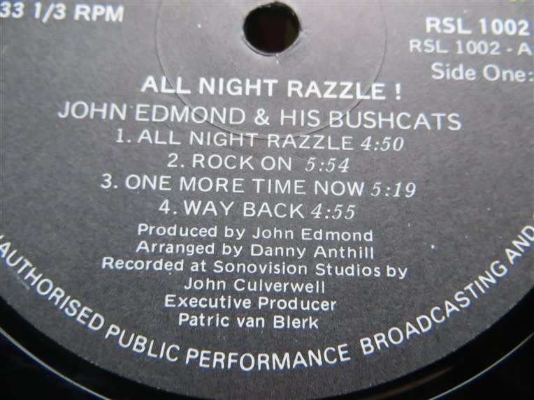 John Edmond and his Bushcats - All Night Razzle Vintage Vinyl LP - VG