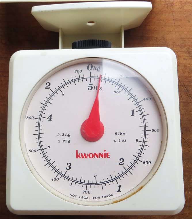 Vintage kitchen scale top