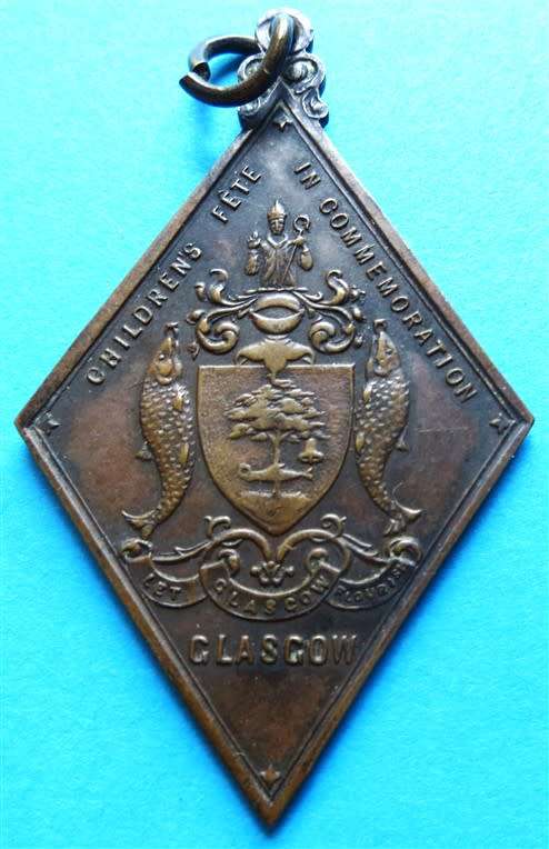 Victorian Children`s Fete **SCARCE** Medal Glascow Scotland