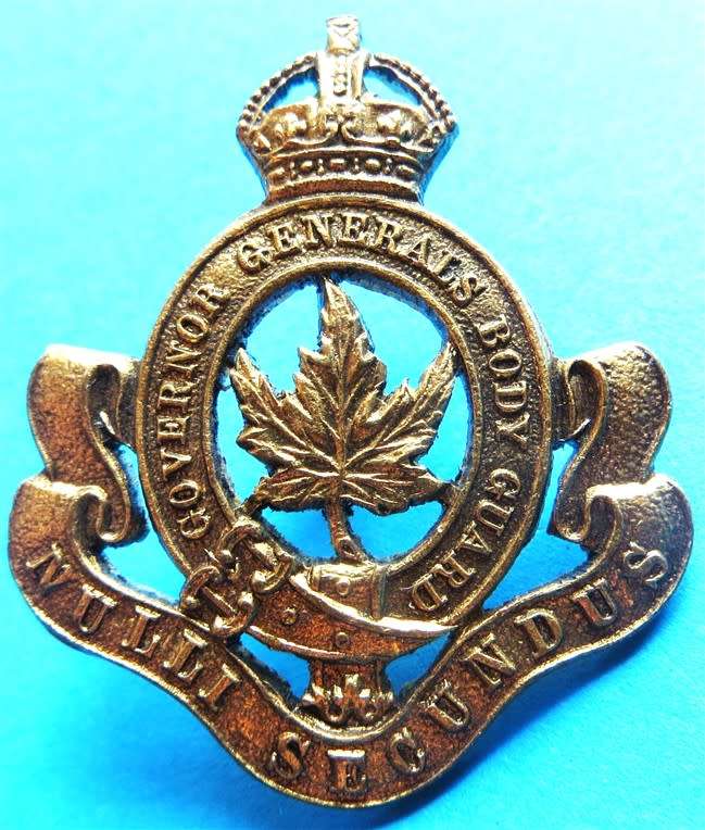 Canadian Governor General`s Body Guard Collar Badge RARE ITEM